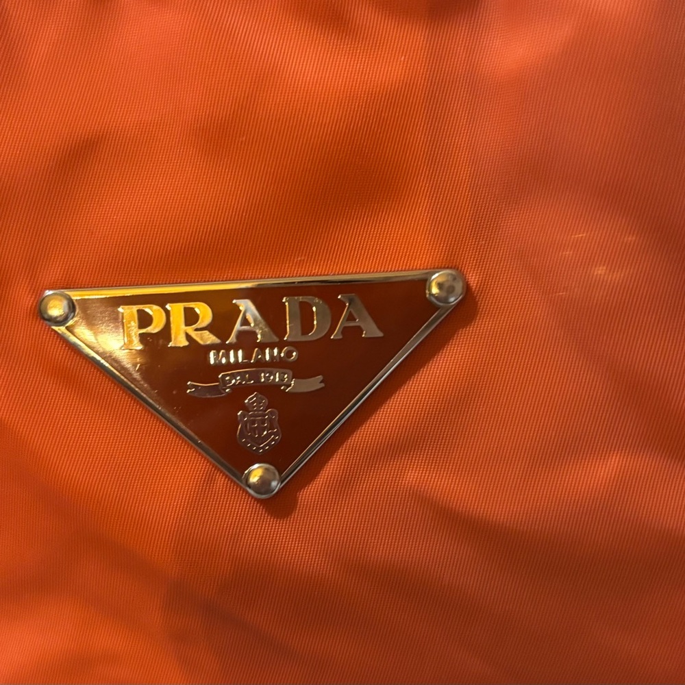 PRADA Semitracolla Vitello Vela Sport Bag - Orange   Authenticity cards included - Picture 3 of 11
